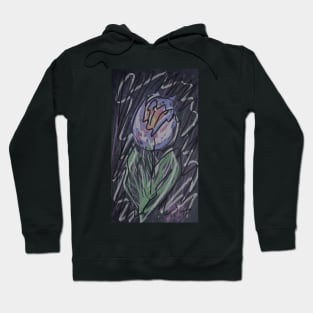 Chalkboard tulip doodle Hoodie